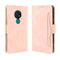 For Nokia 7.2 / 6.2 Wallet Style Skin Feel Calf Pattern Leather Case ï¼Œwith Separate Card Slot(Pink)