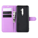 For OPPO RENO2 Litchi Texture Horizontal Flip Leather Case with Wallet & Holder & Card Slots(Purple)