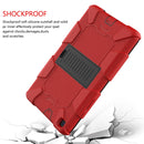 For Galaxy Tab A8.0 2019 / T290 Shockproof Two-Color Silicone Protection Case with Holder(Red+Black)
