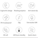 YL-6S Wireless Bluetooth Earphone Sealed In-ear Earbuds 180 Degree Freely Rotating Earpiece(Gray)