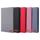 For Galaxy Tab A8.0 T290 / T295 (2019) Cloth Teature Horizontal Flip PU Leather Case with with Holder & Card Slots(Red)