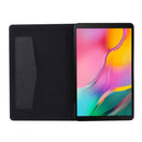 For Galaxy Tab a 10.1 (2019) T510 /T515 Cloth Teature Horizontal Flip PU Leather Case with with Holder & Card Slots(Black)