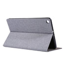For Galaxy Tab a 10.1 (2019) T510 /T515 Cloth Teature Horizontal Flip PU Leather Case with with Holder & Card Slots(Black)