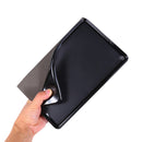 For Galaxy Tab a 10.1 (2019) T510 /T515 Cloth Teature Horizontal Flip PU Leather Case with with Holder & Card Slots(Black)