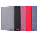 For Galaxy Tab a 10.1 (2019) T510 /T515 Cloth Teature Horizontal Flip PU Leather Case with with Holder & Card Slots(Black)