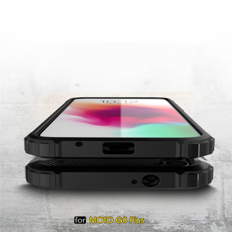 For Moto G8 Plus Magic Armor TPU + PC Combination Case(Gold)