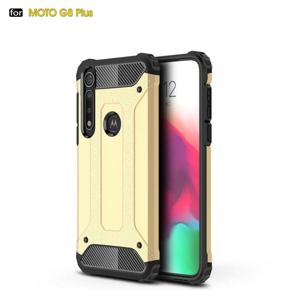 For Moto G8 Plus Magic Armor TPU + PC Combination Case(Gold)