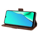 For OPPO A9 (2020) Dual-side Magnetic Buckle Horizontal Flip Leather Case with Holder & Card Slots & Wallet & Photo Frame(Brown)