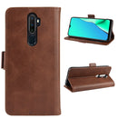 For OPPO A9 (2020) Dual-side Magnetic Buckle Horizontal Flip Leather Case with Holder & Card Slots & Wallet & Photo Frame(Brown)