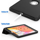 For iPad 10.2 2020 / 2019 Magnetic Horizontal Flip Protective Case with Three-folding Holder & Sleep / Wake-up Function & Pen Slots(Black)