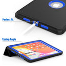 For iPad 10.2 2020 / 2019 Magnetic Horizontal Flip Protective Case with Three-folding Holder & Sleep / Wake-up Function & Pen Slots(Blue)