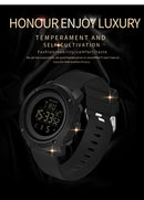 SANDA 361 Fashionable Night Light Sports Children Electronic Watch Multi Functional Personality Night Light Men Waterproof Watch(White)