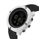 SANDA 361 Fashionable Night Light Sports Children Electronic Watch Multi Functional Personality Night Light Men Waterproof Watch(White)