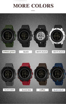 SANDA 361 Fashionable Night Light Sports Children Electronic Watch Multi Functional Personality Night Light Men Waterproof Watch(Coffee)