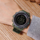 SANDA 361 Fashionable Night Light Sports Children Electronic Watch Multi Functional Personality Night Light Men Waterproof Watch(Coffee)