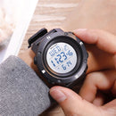 SANDA 361 Fashionable Night Light Sports Children Electronic Watch Multi Functional Personality Night Light Men Waterproof Watch(Coffee)