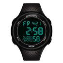 SANDA 375 Watch For Male Students Simple Casual Electronic Watch Sports Waterproof Luminous Watch(Black)