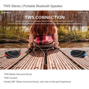 New Rixing NR907 Portable Stereo Surround Soundbar Bluetooth Speaker with Microphone, Support TF Card FM(Red)