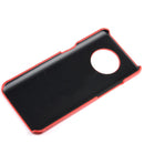 For OnePlus 7T Shockproof Litchi Texture PC + PU Case(Brown)