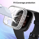 ENKAY Hat-prince Full Coverage Electroplate TPU Case for Fitbit Versa 2(Transparent)