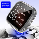 ENKAY Hat-prince Full Coverage Electroplate TPU Case for Fitbit Versa 2(Transparent)