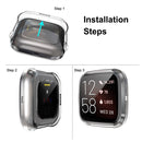 ENKAY Hat-prince Full Coverage Electroplate TPU Case for Fitbit Versa 2(Transparent)