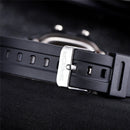 SANDA418 Square Wristwatch Swimming Waterproof Alarm Night light Male Student Watch Simple Fashion Sports Watch(Black)