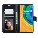 For Huawei Mate 30 Pro Crazy Horse Texture Horizontal Flip Leather Case with Holder & Card Slots & Wallet & Photo Frame(Black)