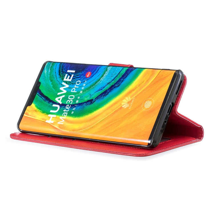 For Huawei Mate 30 Pro Crazy Horse Texture Horizontal Flip Leather Case with Holder & Card Slots & Wallet & Photo Frame(Red)