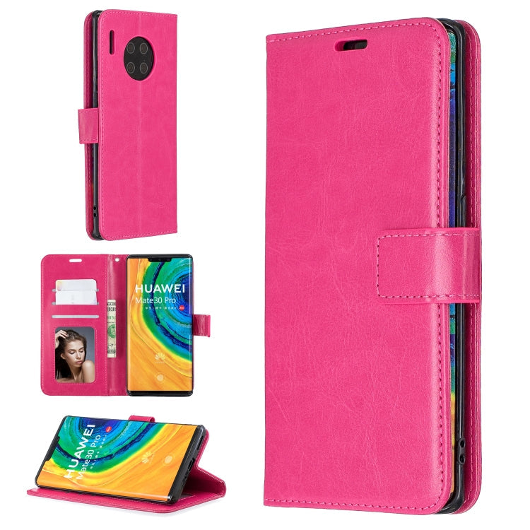 For Huawei Mate 30 Pro Crazy Horse Texture Horizontal Flip Leather Case with Holder & Card Slots & Wallet & Photo Frame(Rose)