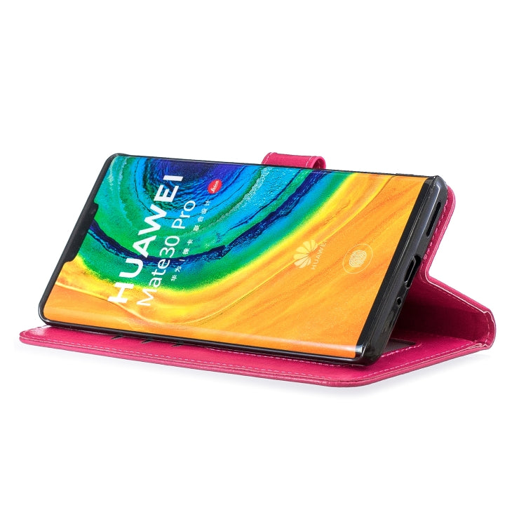 For Huawei Mate 30 Pro Crazy Horse Texture Horizontal Flip Leather Case with Holder & Card Slots & Wallet & Photo Frame(Rose)