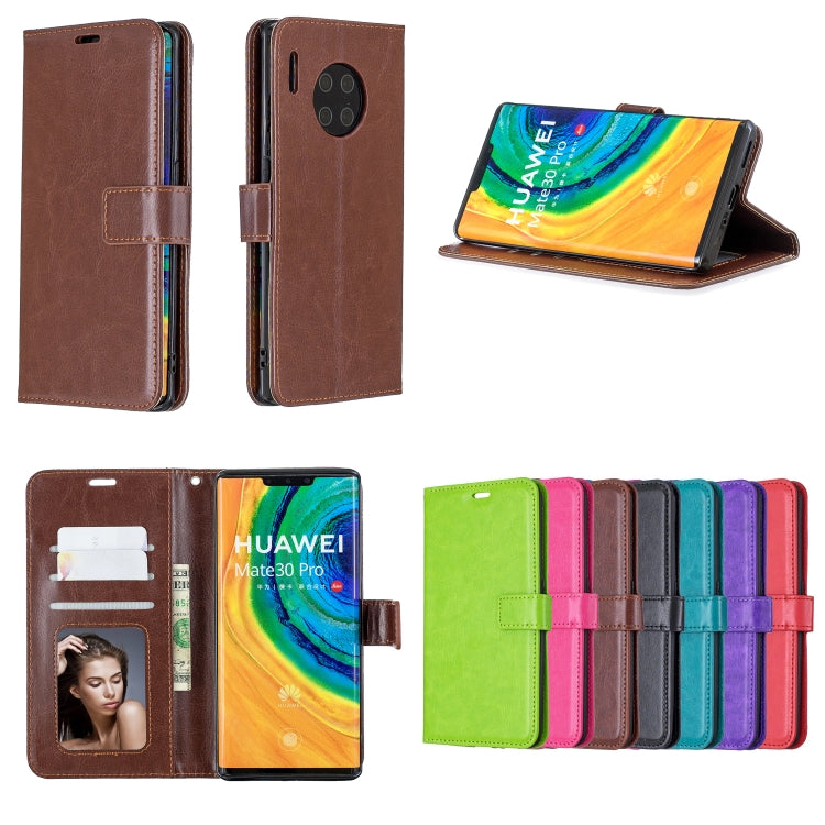 For Huawei Mate 30 Pro Crazy Horse Texture Horizontal Flip Leather Case with Holder & Card Slots & Wallet & Photo Frame(Rose)