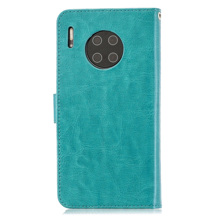 For Huawei Mate 30 Pro Crazy Horse Texture Horizontal Flip Leather Case with Holder & Card Slots & Wallet & Photo Frame(Blue)