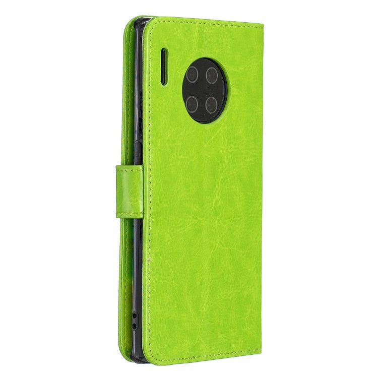 For Huawei Mate 30 Pro Crazy Horse Texture Horizontal Flip Leather Case with Holder & Card Slots & Wallet & Photo Frame(Green)