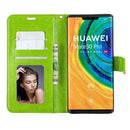 For Huawei Mate 30 Pro Crazy Horse Texture Horizontal Flip Leather Case with Holder & Card Slots & Wallet & Photo Frame(Green)
