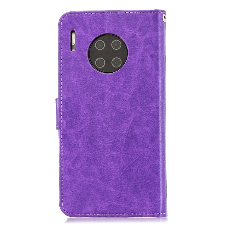 For Huawei Mate 30 Pro Crazy Horse Texture Horizontal Flip Leather Case with Holder & Card Slots & Wallet & Photo Frame(Purple)