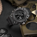 SANDA739 Watch Plate Chao Male Watch Male Student Fashion Trend Multi Functional Digital Waterproof Electronic Meter(Black)