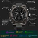 SANDA739 Watch Plate Chao Male Watch Male Student Fashion Trend Multi Functional Digital Waterproof Electronic Meter(Black)