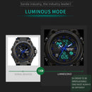 SANDA739 Watch Plate Chao Male Watch Male Student Fashion Trend Multi Functional Digital Waterproof Electronic Meter(Black)