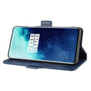 For OnePlus 7T Pro Dual-side Magnetic Buckle Horizontal Flip Leather Case with Holder & Card Slots & Wallet & Photo Frame(Dark Blue)