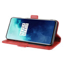 For OnePlus 7T Pro Dual-side Magnetic Buckle Horizontal Flip Leather Case with Holder & Card Slots & Wallet & Photo Frame(Red)