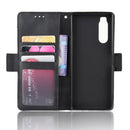 For Sony Xperia 5 Wallet Style Skin Feel Calf Pattern Leather Case with Separate Card Slot(Black)