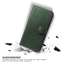 For OPPO A5 2020 / A9 2020 Retro Solid Color Leather Buckle Phone Case with Lanyard & Photo Frame & Card Slot & Wallet & Stand Function(Green)