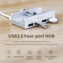 ORICO MH4PU-P Aluminum Alloy 4 Ports USB3.0 Clip-type HUB(Black)