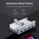 ORICO MH4PU-P Aluminum Alloy 4 Ports USB3.0 Clip-type HUB(Black)