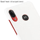 For Motorola Moto E6 Plus Shockproof Crocodile Texture PC + PU Case(White)