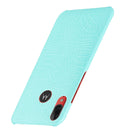 For Motorola Moto E6 Plus Shockproof Crocodile Texture PC + PU Case(Light green)