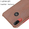 For Motorola Moto E6 Plus Shockproof Crocodile Texture PC + PU Case(Brown)
