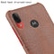 For Motorola Moto E6 Plus Shockproof Crocodile Texture PC + PU Case(Brown)