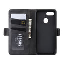 For OPPO F9 / F9 Pro / Realme 2 Pro / A7X Dual-side Magnetic Buckle Horizontal Flip Leather Case with Holder & Card Slots & Wallet & Photo Frame(Black)